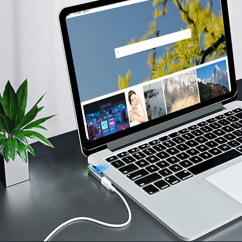 Lazmin112 USB-C Mágneses Adapter PD Gyorstöltés Adatátvitel Laptophoz
