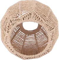 Lazycloud Kézzel Font Rattan Lámpaernyő Barna Retro Csillár Búra Kerek Fonott Dekoratív Világítás 15cm 7