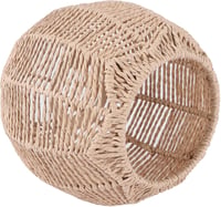 Lazycloud Kézzel Font Rattan Lámpaernyő Barna Retro Csillár Búra Kerek Fonott Dekoratív Világítás 15cm 8