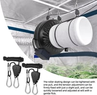 LBING Állítható Kötél Felfüggesztő 4 db-os Csomag, Racsnis Akasztó 2m Hosszú, Növény Lámpa Ventilátor Felfüggesztéshez 4
