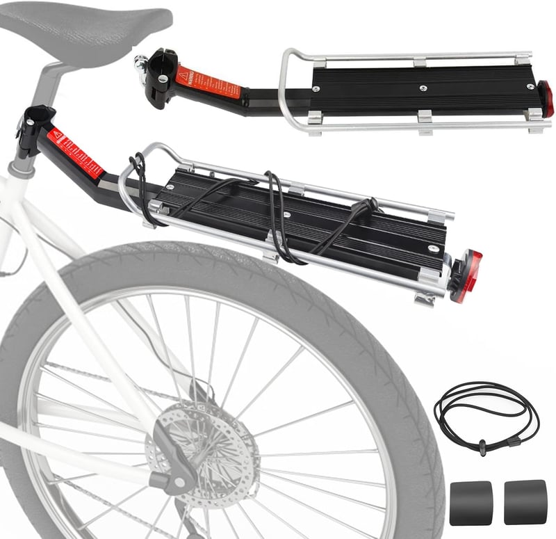 LBING alumínium kerékpár csomagtartó állítható gyorscsatlakozós hátsó rack 15-20 kg