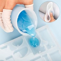 LBING Szilikon Mérőpohár Szett 35 Részes - 100ml és 250ml Tapadásmentes Keverőedények Gyantaöntéshez, Ékszerkészítéshez, Kézművességhez, Kie 5