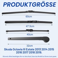 Sada predných a zadných stieračov LbsAMP pre Škoda Octavia III Combi 2013-2019 - Predná a zadná súprava 2