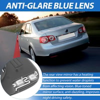 LbsAMP Fűthető Kék Visszapillantó Tükörlap VW Jetta/Golf/Passat és Skoda Superb modellekhez - Vakításcsökkentő, Bal oldali, 2003-2011 7