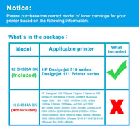 LCL 82 CH565A Fekete Tintapatron HP Designjet 510 és 111 Nyomtatósorozathoz - Kompatibilis Utángyártott Festékkazetta 2