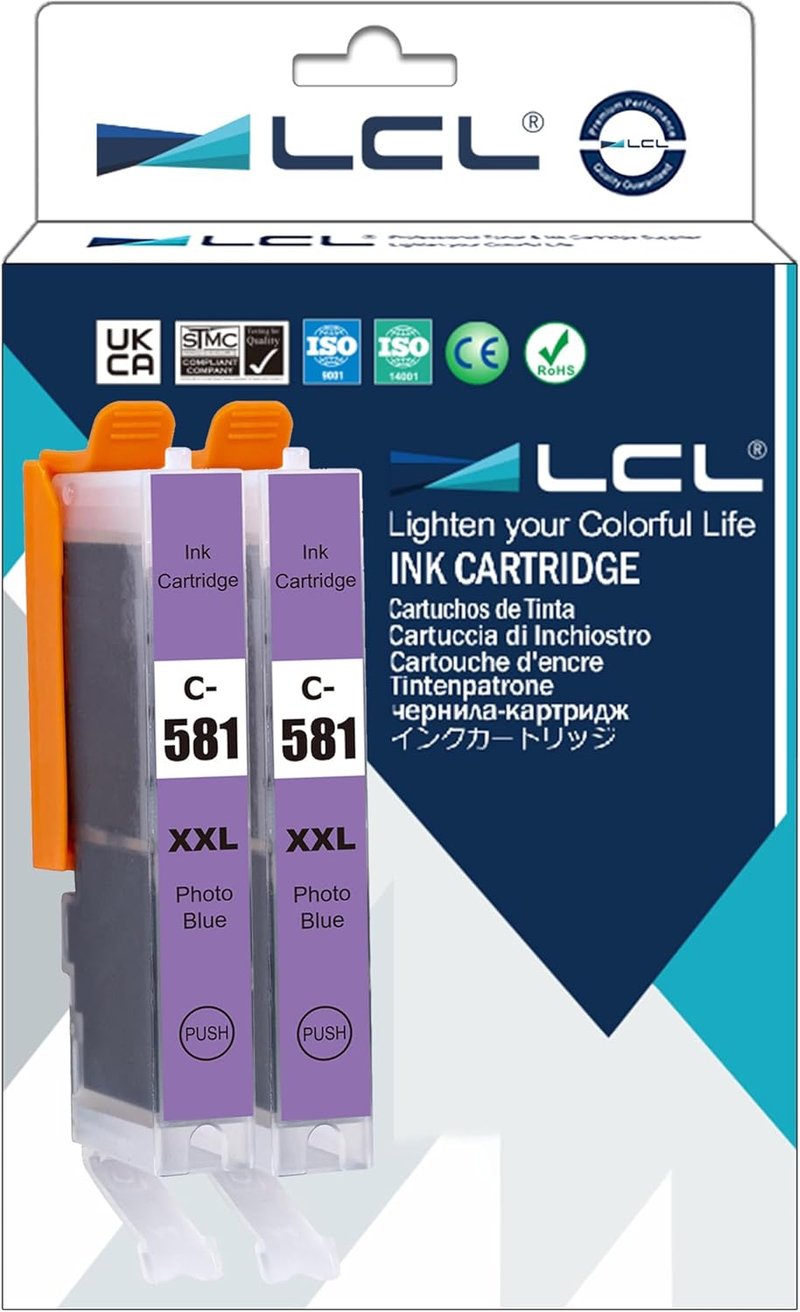 LCL CLI-581 XL XXL fotó kék tintapatron Canon Pixma TS8150 TS9150 nyomtatóhoz
