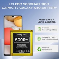 LCLEBM Akkumulátor Samsung Galaxy A40 EB-BA405ABE 5000 mAh 2026-os új verzió Li-polimer 0 ciklus szerszámokkal A405F 2