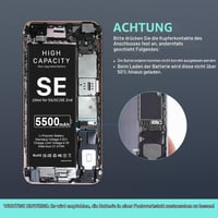 Náhradná batéria LCLEBM pre iPhone SE 2016 2750 mAh, vysokokapacitná Li-ion polymérová batéria pre modely A1662, A1723, A1724, so súpravou náradia 6