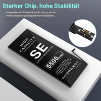 Náhradná batéria LCLEBM pre iPhone SE 2016 2750 mAh, vysokokapacitná Li-ion polymérová batéria pre modely A1662, A1723, A1724, so súpravou náradia 5