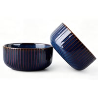 LDHHYH Sada porcelánových mís 1000 ml - modrá, 2 ks 1