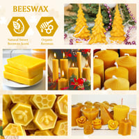 LDUMODUW 906 g Pastile de ceară de albine naturală pentru turnarea lumânărilor, lumânări artizanale DIY, ambalaje din ceară de albine, săpun și lustruirea lemnului 4