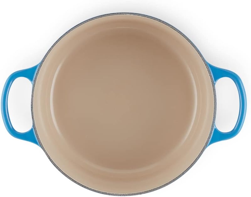 Le Creuset Signature 22 cm-es öntöttvas edény fedővel, 3,3 L, kék - 2-22 cm, azure