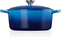 Le Creuset Signature 22 cm-es öntöttvas edény fedővel, 3,3 L, kék - 2-22 cm, azure 3