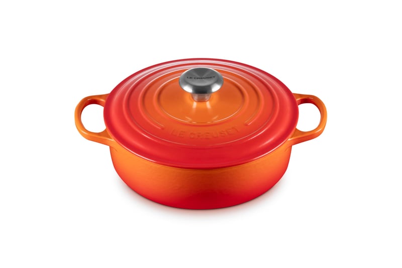 Liatinová zapekacia misa Le Creuset Signature Gourmet 30 cm 6,2 litra, plamenná červená, všetko — vrchnák je poškriabaný (stav: pozri 2. obrázok)