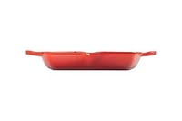 Grill tip tigaie pătrată înaltă din fontă LE CREUSET Signature cu mâner secundar, 30 cm, roșu cireșiu 4