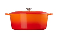 Oală ovală din fontă cu capac Le Creuset Signature, 40 cm, 13,9 L, culoare portocaliu vulcanic, compatibilă cu toate sursele de căldură, inclusiv inducție 4