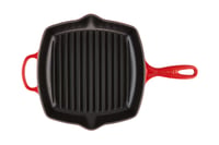 Liatinová grilovacia panvica Le Creuset Signature, štvorcová, 26 cm, na všetky typy sporákov vrátane indukcie, čerešňovo červená 4