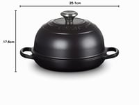 Le Creuset Signature liatinová nádoba na pečenie chleba, 24 cm, matná čierna, 1,6 litrový pekáč 7