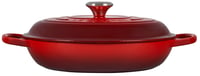 Liatinový okrúhly hrniec Le Creuset Signature Gourmet, 30 cm, 3,5 l, na všetky typy sporákov vrátane indukcie, čerešňovo červený 4