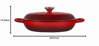 Liatinový okrúhly hrniec Le Creuset Signature Gourmet, 30 cm, 3,5 l, na všetky typy sporákov vrátane indukcie, čerešňovo červený 8