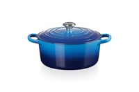 Liatinový okrúhly hrniec s pokrievkou Le Creuset Signature, 3,3 l, 22 cm – azúrovomodrý 2