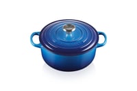 Liatinový okrúhly hrniec s pokrievkou Le Creuset Signature, 3,3 l, 22 cm – azúrovomodrý 1