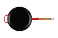 Le Creuset Signature tava od lijevanog željeza s drvenom ručkom, 28 cm, boje trešnje 4
