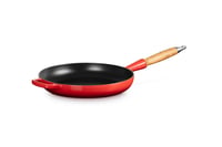 Le Creuset Signature tava od lijevanog željeza s drvenom ručkom, 28 cm, boje trešnje 2