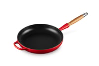 Le Creuset Signature tava od lijevanog željeza s drvenom ručkom, 28 cm, boje trešnje 1
