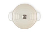 Liatinový hrniec Le Creuset Signature s pokrievkou, okrúhly, 26 cm, 5,3 l, vhodný na všetky typy sporákov vrátane indukcie, farba Meringue 2
