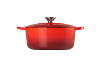 Le Creuset Signature lonac od lijevanog željeza s poklopcem, okrugli, 26 cm, 5,3 l, trešnja crvena, za sve vrste štednjaka i indukciju 4