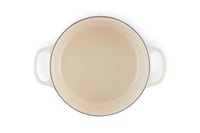 Liatinový hrniec Le Creuset Signature s pokrievkou, okrúhly, 26 cm, 5,3 l, vhodný na všetky typy sporákov vrátane indukcie, farba Meringue 3