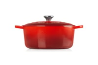 Le Creuset Signature posuda od lijevanog željeza s poklopcem, okrugla, 28 cm, 6,7 l, boje trešnje, za sve vrste štednjaka i indukciju 4
