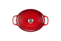 Liatinový kastról Le Creuset Signature s pokrievkou, oválny, 27 cm, 4,1 l, čerešňovo červený 4