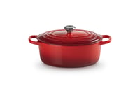 Liatinový kastról Le Creuset Signature s pokrievkou, oválny, 27 cm, 4,1 l, čerešňovo červený 2