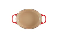 Liatinový kastról Le Creuset Signature s pokrievkou, oválny, 27 cm, 4,1 l, čerešňovo červený 5