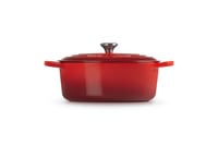 Liatinový kastról Le Creuset Signature s pokrievkou, oválny, 27 cm, 4,1 l, čerešňovo červený 3