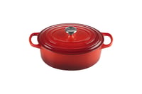 Liatinový kastról Le Creuset Signature s pokrievkou, oválny, 27 cm, 4,1 l, čerešňovo červený 1