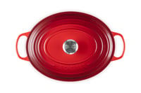 Liatinový kastról Le Creuset Signature s pokrievkou, oválny, 33 cm, 7,5 l, čerešňovo červený, vhodný na všetky typy sporákov vrátane indukcie 4