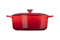 Liatinový kastról Le Creuset Signature s pokrievkou, oválny, 33 cm, 7,5 l, čerešňovo červený, vhodný na všetky typy sporákov vrátane indukcie 3
