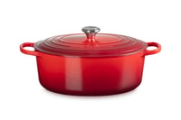 Liatinový kastról Le Creuset Signature s pokrievkou, oválny, 33 cm, 7,5 l, čerešňovo červený, vhodný na všetky typy sporákov vrátane indukcie 2