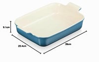 Obdĺžniková zapekacia misa Le Creuset Tradition z kameniny, 32 cm, Deep Teal 6