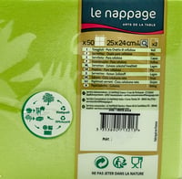 Koktejlové papierové obrúsky Le Nappage Tex Touch, 25x24 cm, FSC – anízovo zelené, 50 ks 5