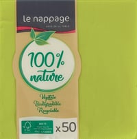 Koktejlové papierové obrúsky Le Nappage Tex Touch, 25x24 cm, FSC – anízovo zelené, 50 ks 2