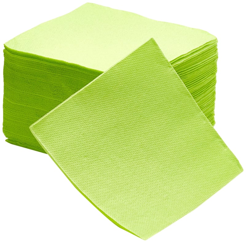 Koktejlové papierové obrúsky Le Nappage Tex Touch, 25x24 cm, FSC – anízovo zelené, 50 ks