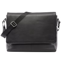 LEABAGS Oxford torba za rame od prave kože - crna - 38x10x31 cm 2