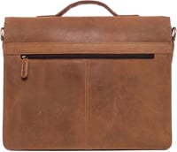 LEABAGS valódi bőr laptoptáska 15 colos, férfi-női messenger táska vállpánttal 8