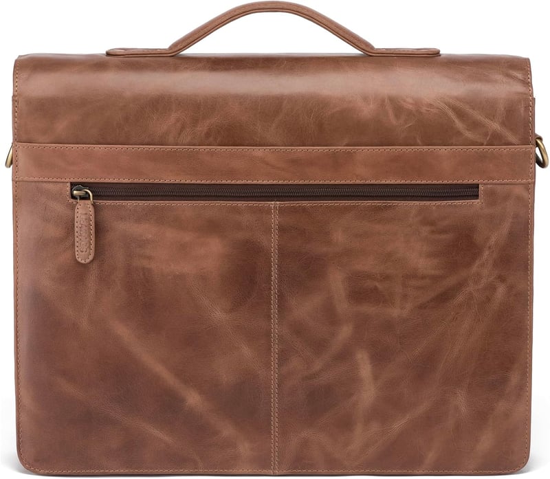 LEABAGS valódi bőr laptoptáska 15 colos férfiaknak és nőknek, válltáska