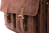 LEABAGS valódi bőr laptoptáska 15 colos férfiaknak és nőknek, válltáska 9