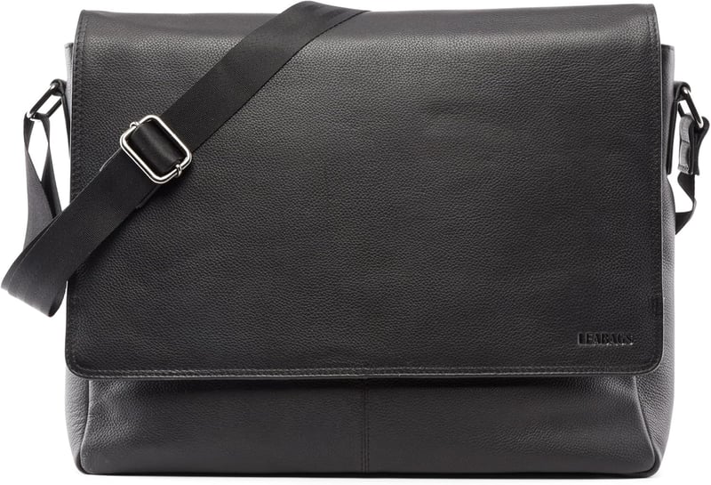 LEABAGS valódi bőr válltáska férfiaknak és nőknek 15 colos laptophoz